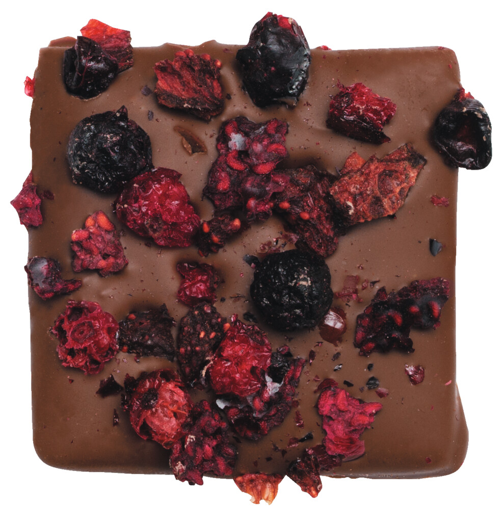 Caramel and chocolate with red fruit, Salted butter caramel with berries, Dolfin - 125 g - bag Caramel and chocolate with red fruit, Salted butter caramel with berries, Dolfin - 125 g - bag
