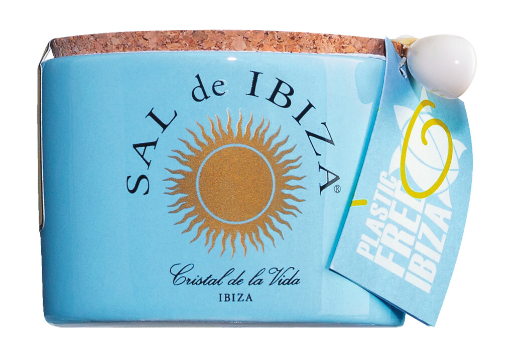 Fleur de Sel - Mar Blau, organski, Fleur de Sel s Ajo Negrom - posebno izdanje, organski, Sal de Ibiza - 140 g - Komad