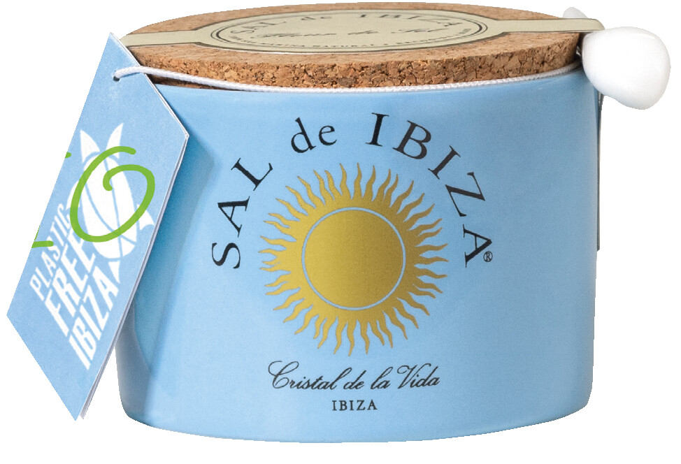 Fleur de Sel - Mar Blau, organski, Fleur de Sel s Ajo Negrom - posebno izdanje, organski, Sal de Ibiza - 140 g - Komad