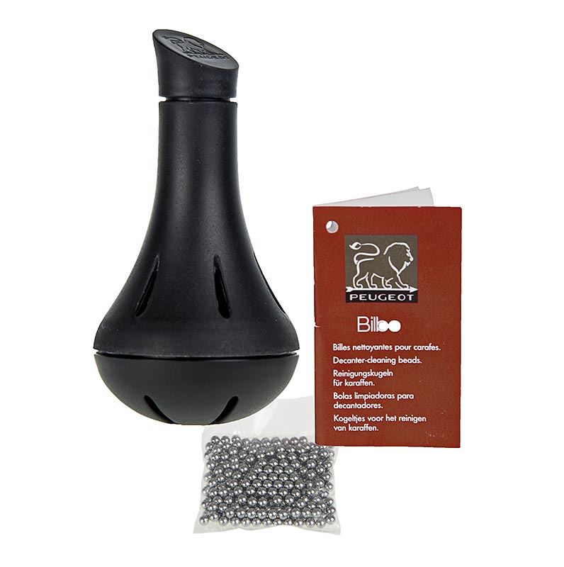 Billes de nettoyage de carafes à vin Peugeot BILBO, billes inox - 1 pc - sac