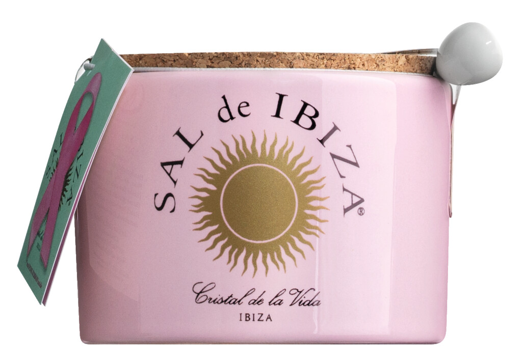 Ruban Rose Fleur de Sel - La vie en rose, Fleur de Sel aux petales de rose, Sal de Ibiza - 150g - Morceau