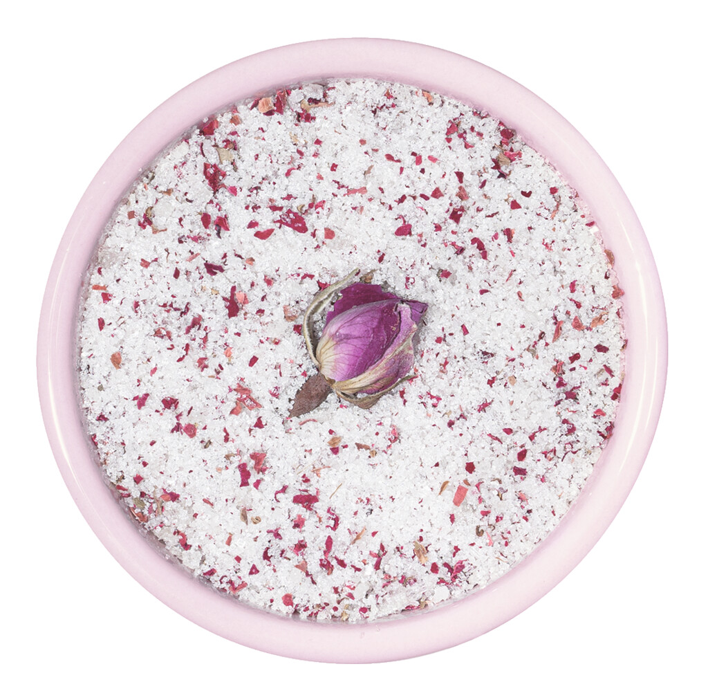 Fita Rosa Fleur de Sel - La vie en rose, Flor de Sel com petalas de rosa, Sal de Ibiza - 150g - Pedaco