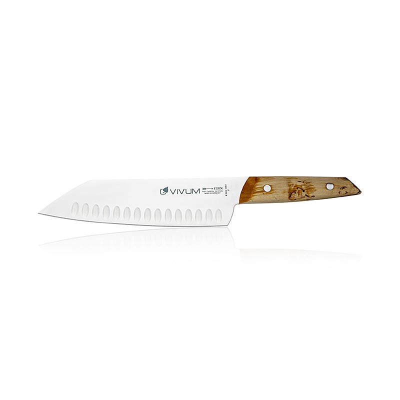 Thike VIVUM Santoku, e prere me luge, me doreze druri, 18 cm, e TRASHE - 1 cope - paketimi i jashtem