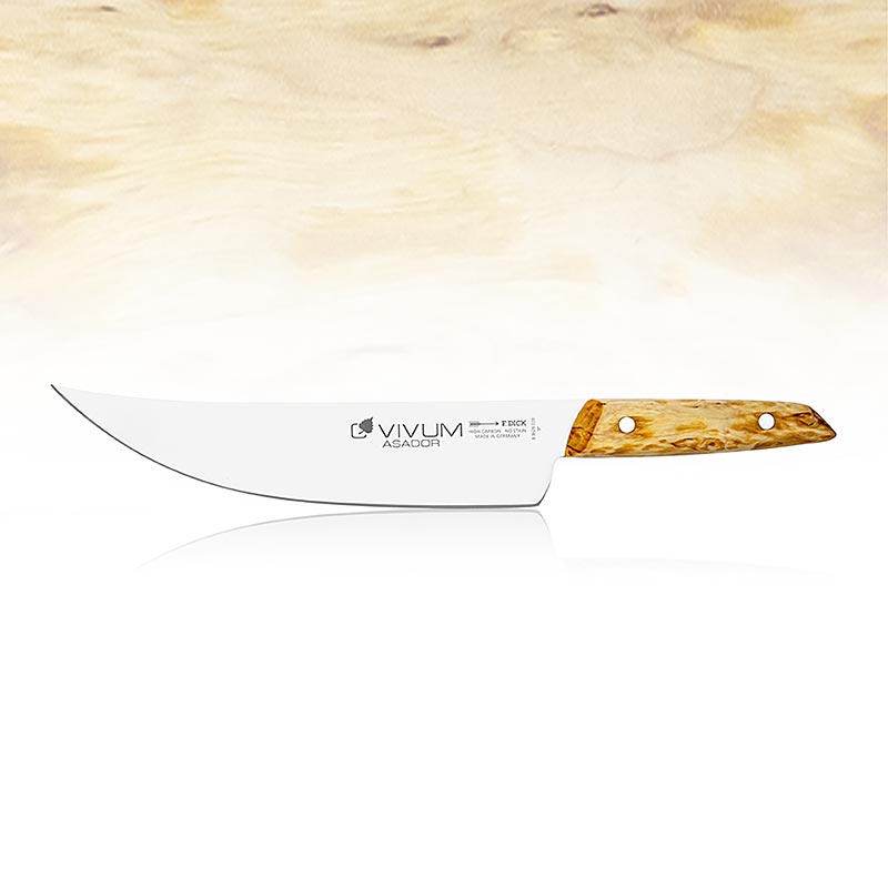 VIVUM BBQ knife Asador, meat knife, with wooden handle, 22cm, THICK - 1 piece - outer packaging