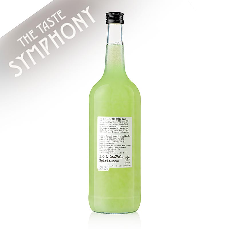 Taste Symphony GIN BASIL SMASH, Alkol orani %26. - 1 l - Sise