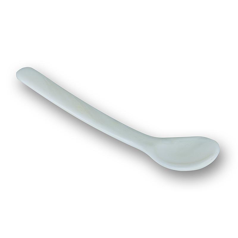 Desietra caviar mother-of-pearl spoon, round, 12cm long - 1 piece - Loose