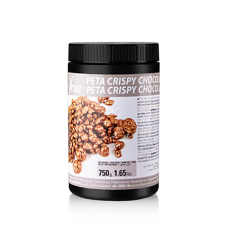 Sosa Peta Crispy - Resistent a la humitat amb coure, recobert de xocolata negra - 750 g - Dosi de PE