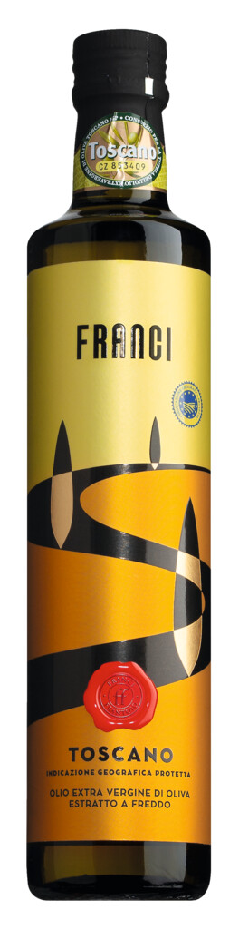 IGP Toscano, Extra Virgin Olivenolie, Frantoio Franci - 500 ml - Flaske