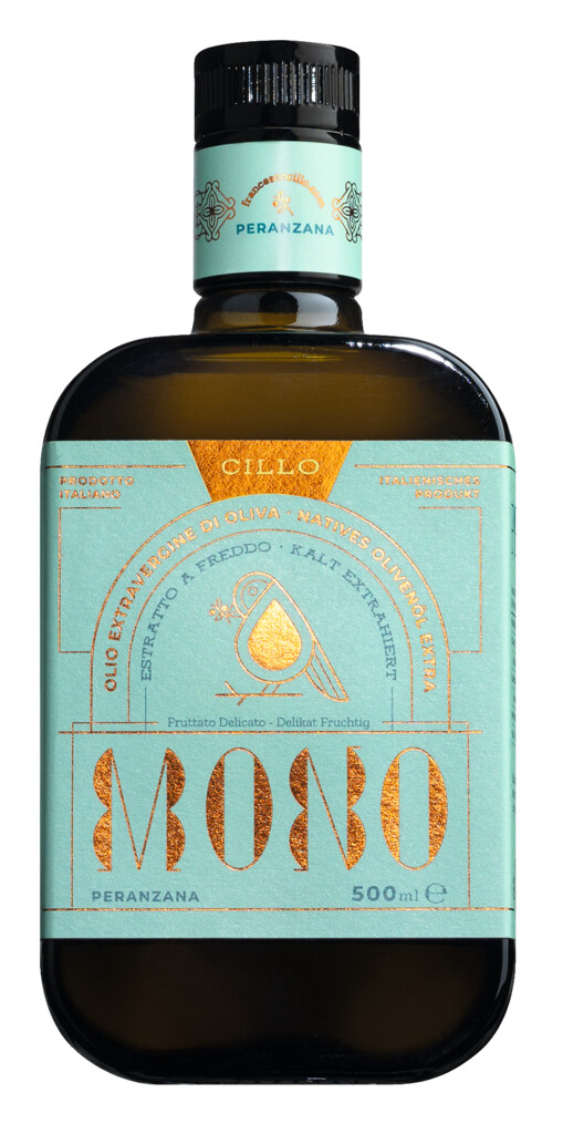 Monocultivar Peranzana, Linea Mono, Extra Virgin olifuolia, Cillo - 500 ml - Flaska