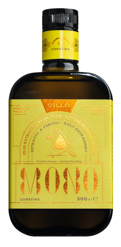 Monocultivar Coratina, Linea Mono, Extra Virgin Olive Oil, Cillo - 500 ml - Flaske
