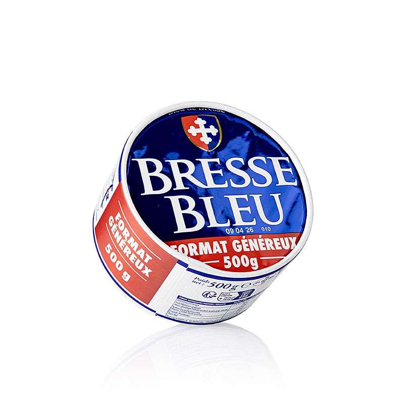 Bleu de Bresse, um queijo macio com mofo branco e azul. - 500 g - filme Bleu de Bresse, um queijo macio com mofo branco e azul. - 500 g - filme