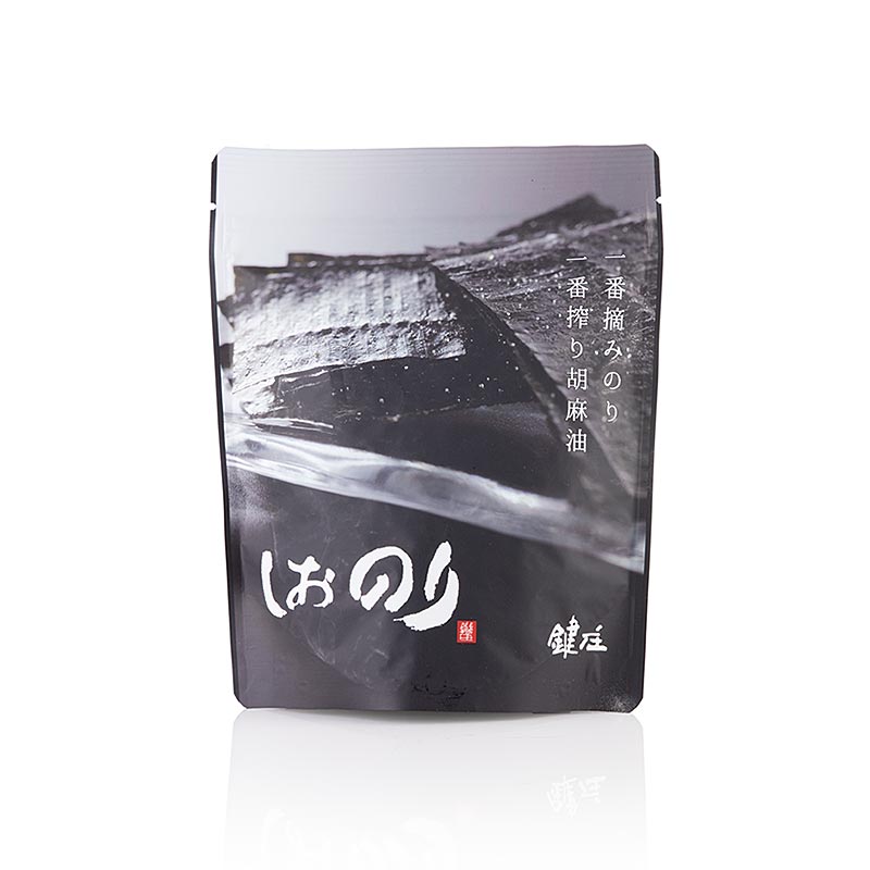 Shionori - folhas de algas marinhas com Moshio - sal e oleo de gergelim, Kagisho - 12 g, 32 pecas - bolsa