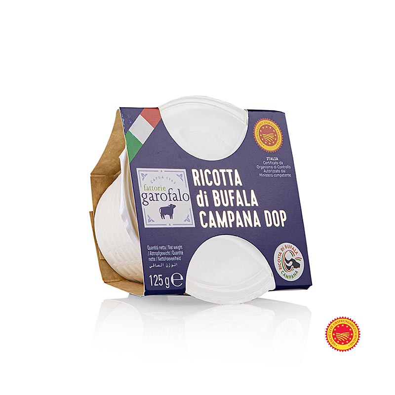 Buffalo Ricotta Ricotta Bufala Campana DOP - 125 g - PE-skal
