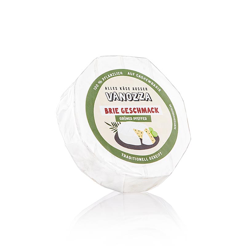 Vanozza Brie-pippurin maku, vegaaninen pehmeajuustovaihtoehto, cashewpahkinapohja - 125 ml - elokuva Vanozza Brie-pippurin maku, vegaaninen pehmeajuustovaihtoehto, cashewpahkinapohja - 125 ml - elokuva