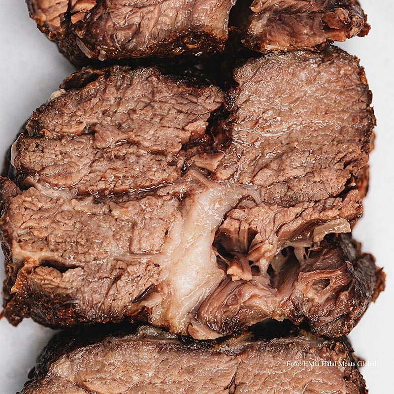 Policzki wolowe, wstepnie ugotowane sous-vide, halal, HMG - ok. 450 g - proznia