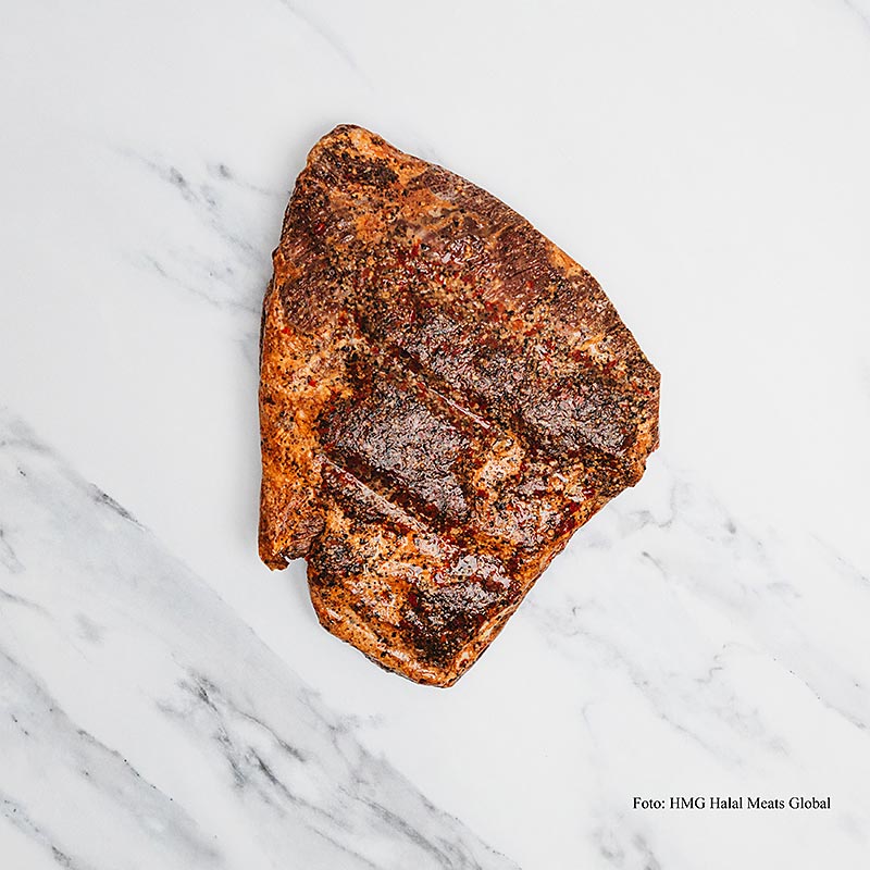 Pastrami van de heup, halal, HMG - ca. 2 kg - vacuum Pastrami van de heup, halal, HMG - ca. 2 kg - vacuum