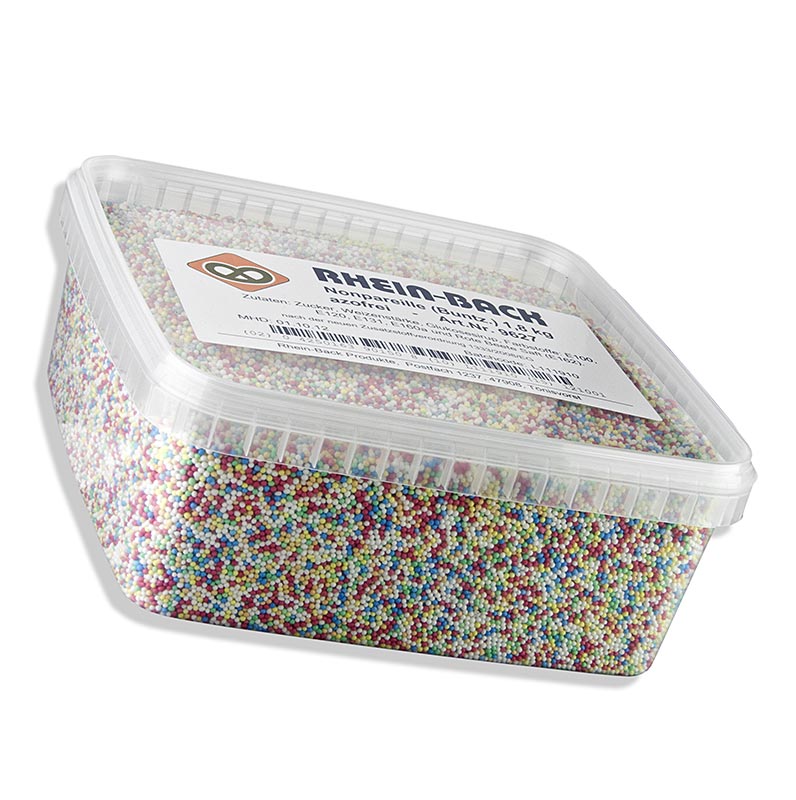 Nonpareille - liefdeparels, kleurrijke suikerstroop - 1,8 kg - Pe-dosis