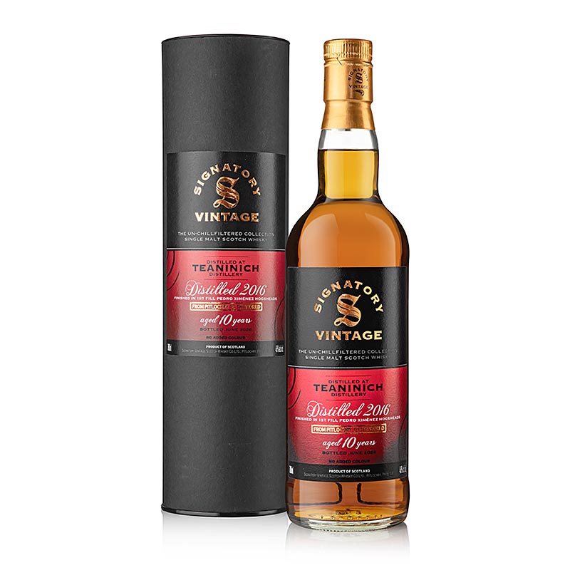 Whisky de malta Teaninich Signatory 10 J. PX Sherry, 46% vol., Highland - 750 ml - Ampolla