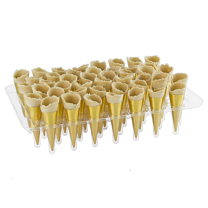 Mini croissant gold, neutral, Ø 2.5x7.5cm - 1.3 kg, 180 pcs - carton