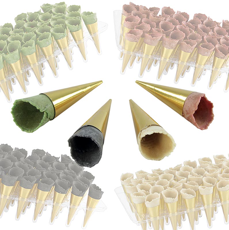 Mini egern i guld, neutral, roed, groen og sort, OE 2,5 x 7,5 cm - 1,3 kg, 180 stk - karton