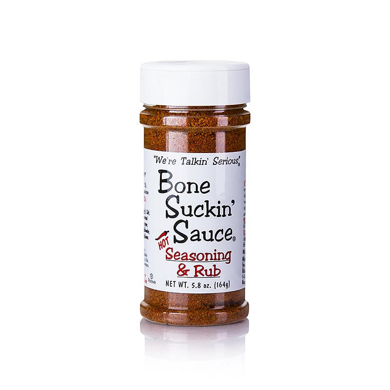 Bone Suckin` Hot Seasoning and Rub`, BBQ-krydderitilberedning, varm, Ford`s Food - 164 g - Pe-dosis