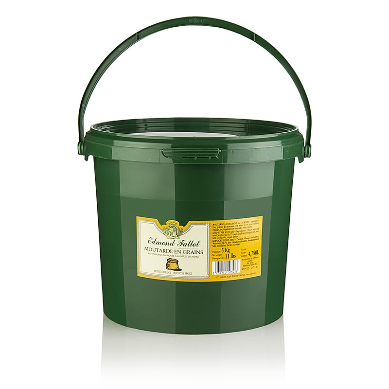 Fallot - Dijon Mustard, Coarse - 5 kg - PE bucket