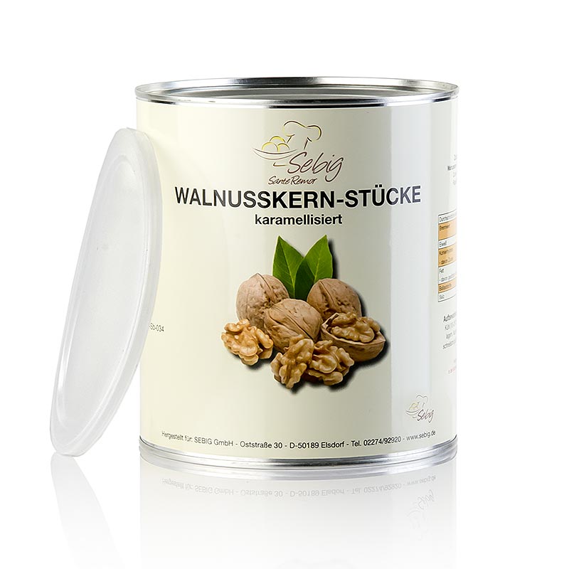 Walnut kernel pieces, caramelized - 500 g - bag