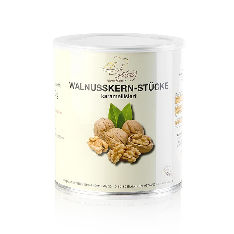 Walnut kernel pieces, caramelized - 500 g - bag