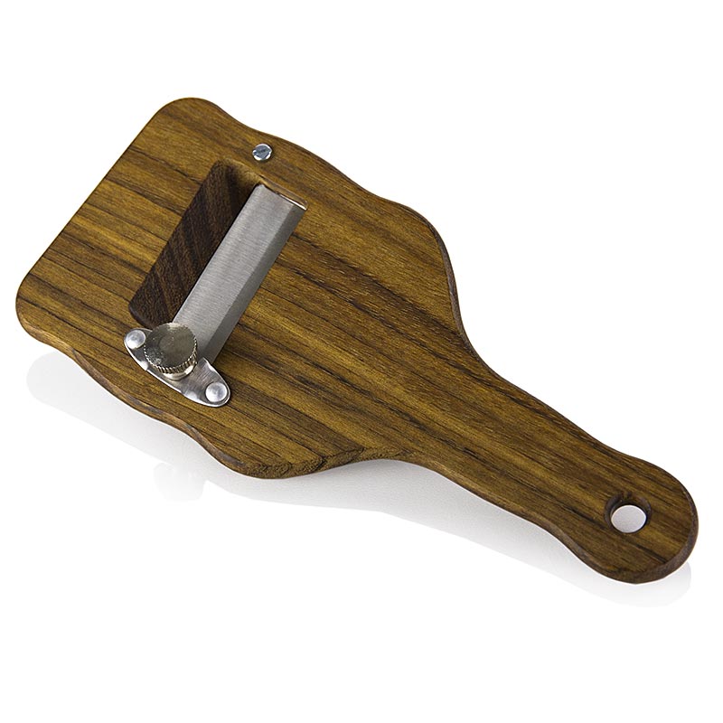 Truffle slicer, wood, smooth blade - 1 piece - box