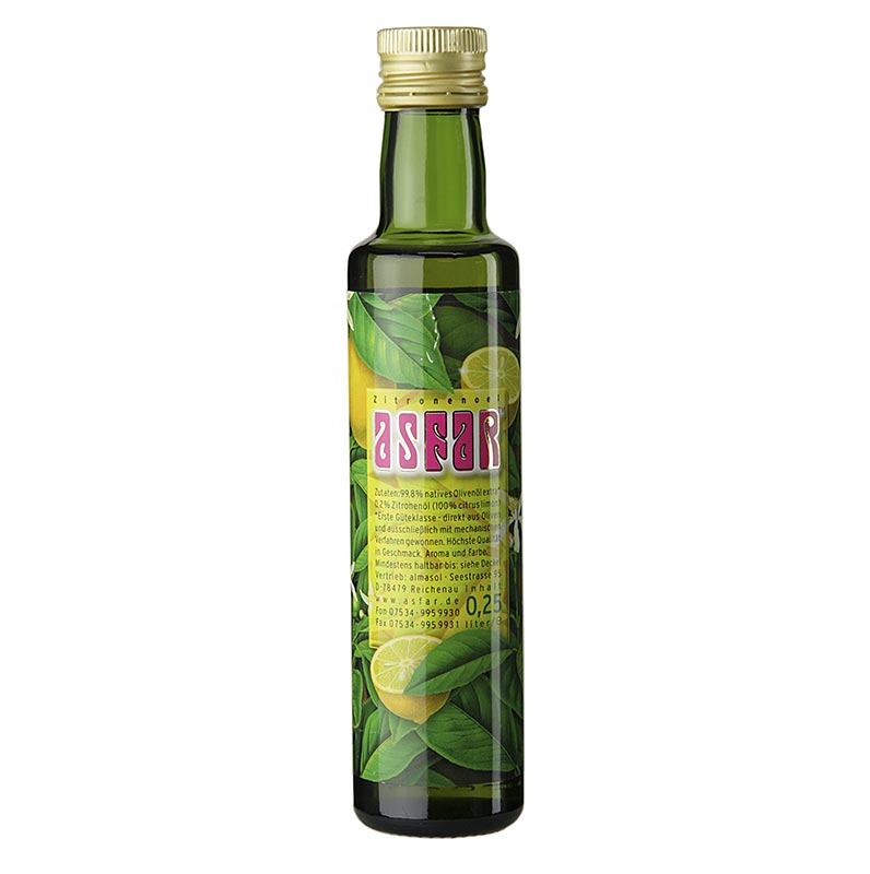 Extra vierge olijfolie, Asfar met citroenolie, Spanje - 250 ml - Fles