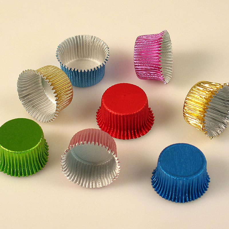 Aluminium capsules, kleurrijk, Ø 31 mm, 15 mm hoog - 1000 stuks - doos