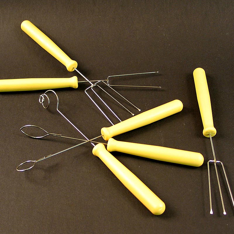 Praline dipping forks, 6 different shapes, No.1114 - 6 pieces - box Praline dipping forks, 6 different shapes, No.1114 - 6 pieces - box