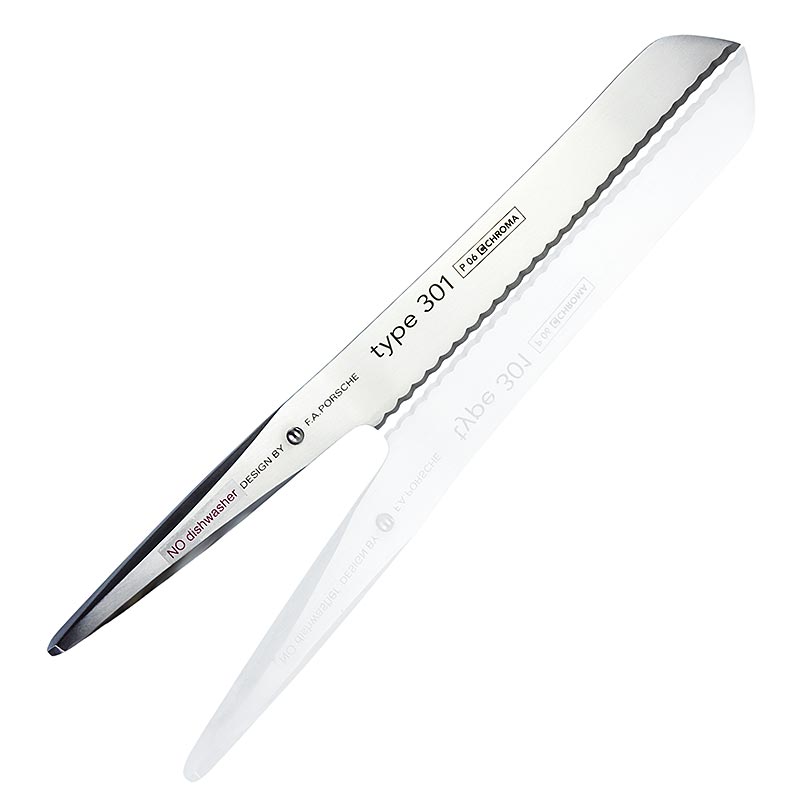 Chroma type 301 P-6 bread knife, also for crusty, 20.9cm - Design by FA Porsche - 1 pc - box