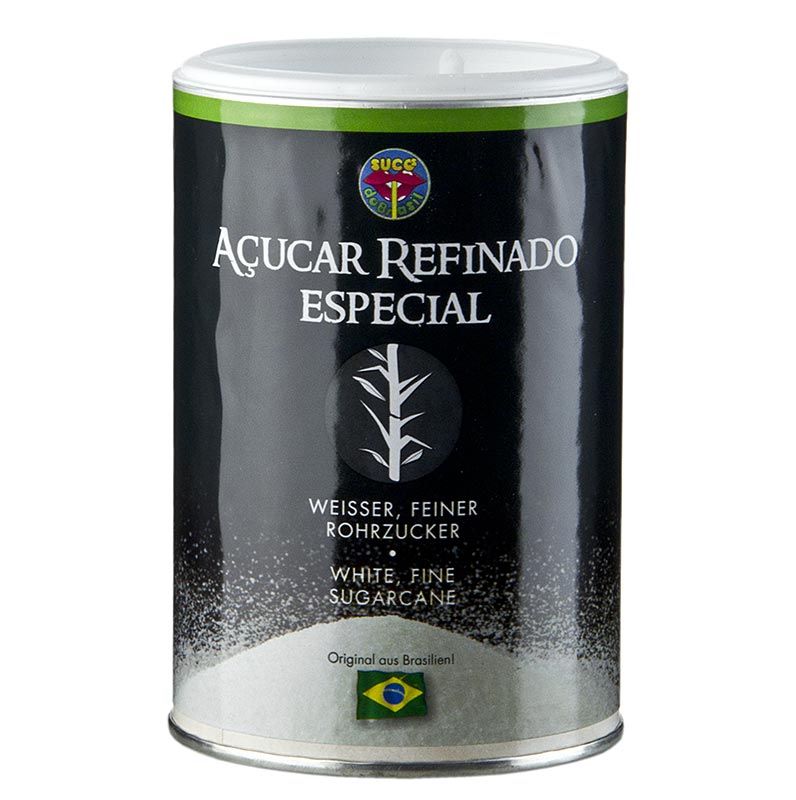 Pipe sugar special, white, fine for cocktails, Brazil - 250 g - can