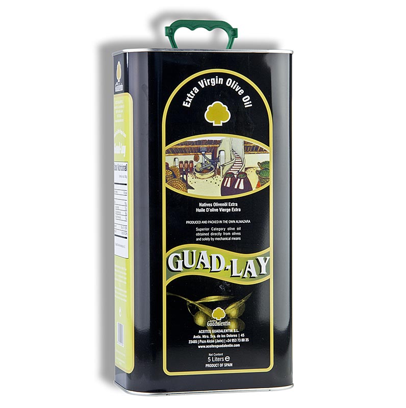 Huile d`olive extra vierge, Aceites Guadalentin Guad Lay, 100% Picual - 5 l - Pe-bouteille