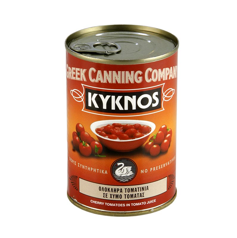Tomates cerises, entières, Kyknos, Grèce - 400 g - boîte