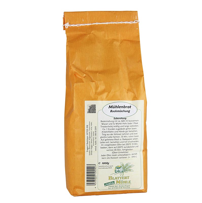 Brødbageblanding møllebrød, Blattert mølle - 1 kg - taske Brødbageblanding møllebrød, Blattert mølle - 1 kg - taske
