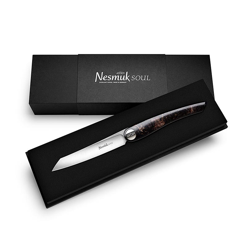 Nesmuk Soul Folding Knife (Folder), 202mm (115mm closed), Maserbirken handle - 1 pc - box
