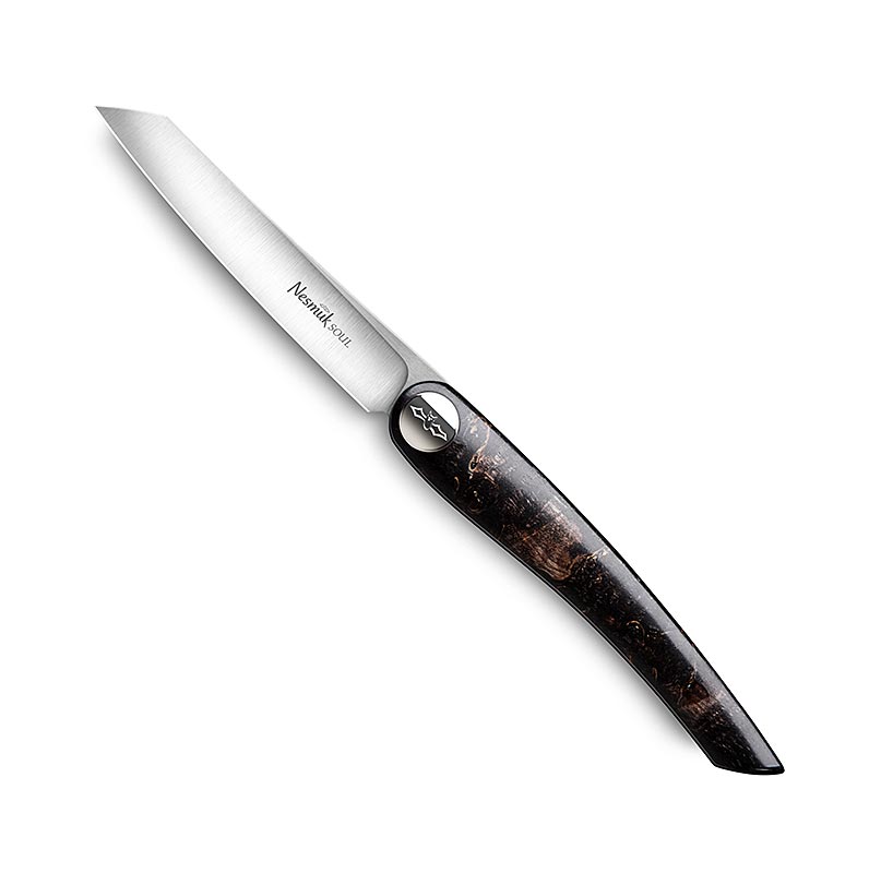 Nesmuk Soul Folding Knife (Folder), 202mm (115mm lukket), Maserbirken håndtag - 1 stk - kasse