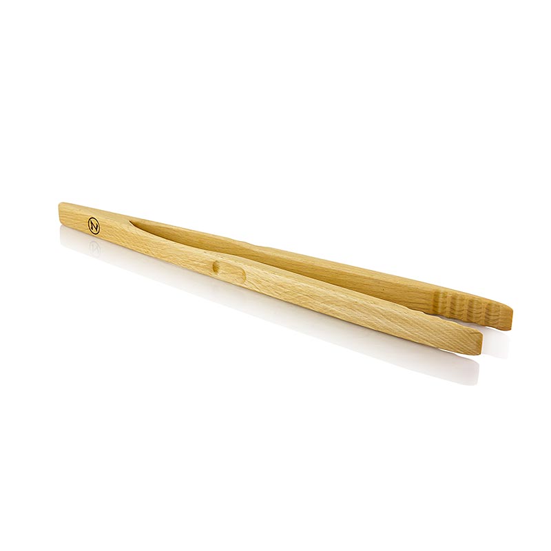 Barbecue tongs, 46cm, made of beech wood - 1 pc - Blister