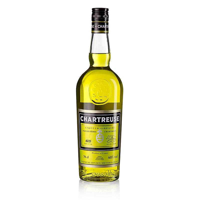 Chartreuse, gul, fransk urtelikør, 40% vol. - 700 ml - flaske