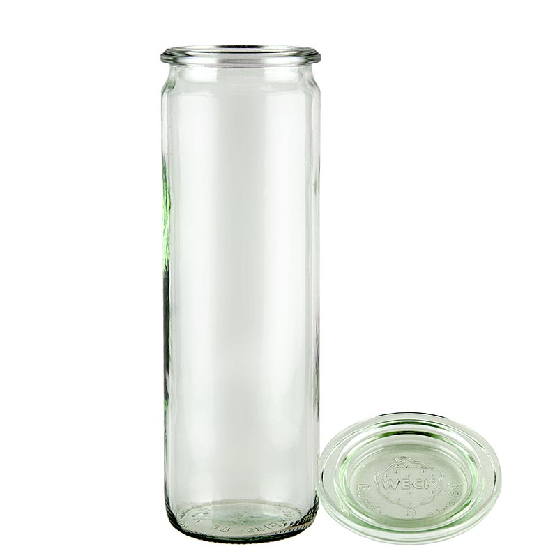 Lintelvormige staaf glas, Ø 60 mm, 600 ml, zonder clips en Rubberen ring, wekker - 1 St - Losjes