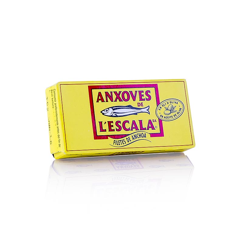 Anchovy fillets premium quality, in olive oil, L`Escala - 50g - can