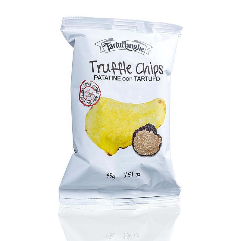 TARTUFLANGHE Trüffel Chips, Kartoffelchips mit Sommertrüffel (tuber aestivum) - 45 g - Beutel