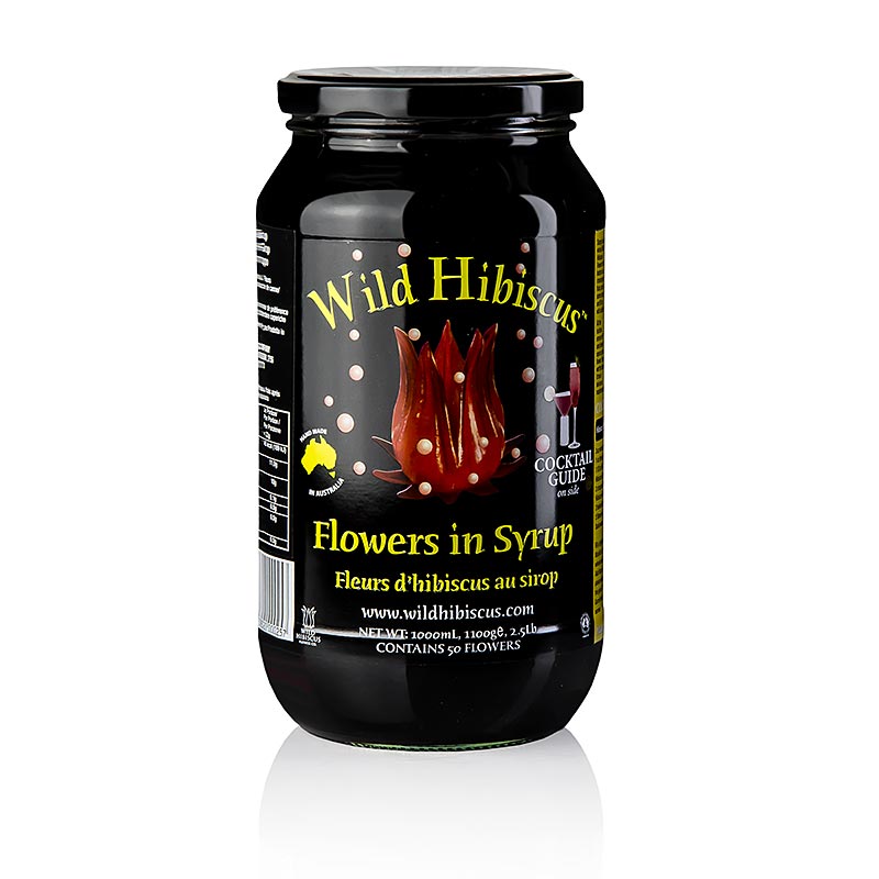 Wild Rosella in Sirup, 50 Blütenkelche vom wilden Hibiskus - 1,1 kg - Glas Wild Rosella in Sirup, 50 Blütenkelche vom wilden Hibiskus - 1,1 kg - Glas