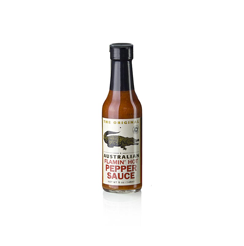 Australian Flamin` Hot Pepper Sauce, from The Original - 148 ml - bottle