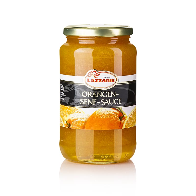 Sauce moutarde a l`orange Lazzaris, a la tessinoise - 580 ml - Verre