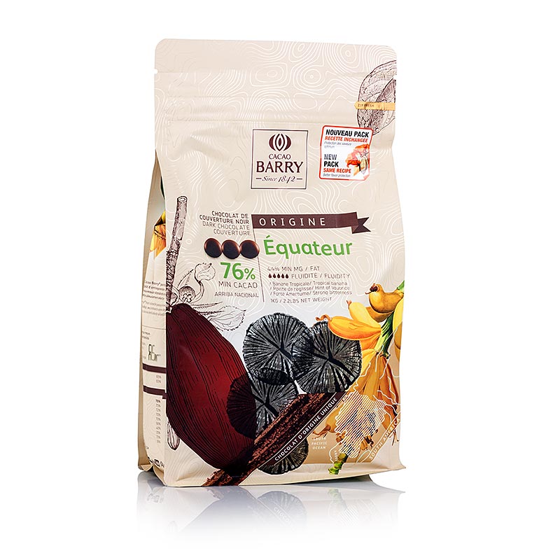 Cacao Barry - Dark couverture - Noir Bio 71% - pistols - 2.5kg bag