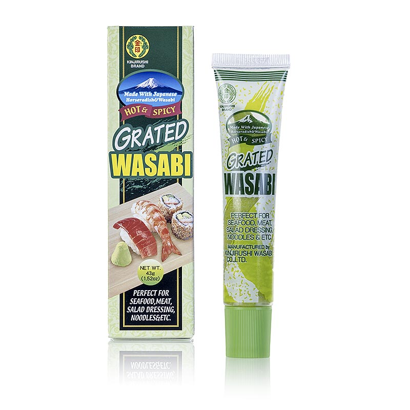 Wasabi - Green horseradish paste, fine-grained, with 1.6% wasabi, normally hot - 43 g - tube