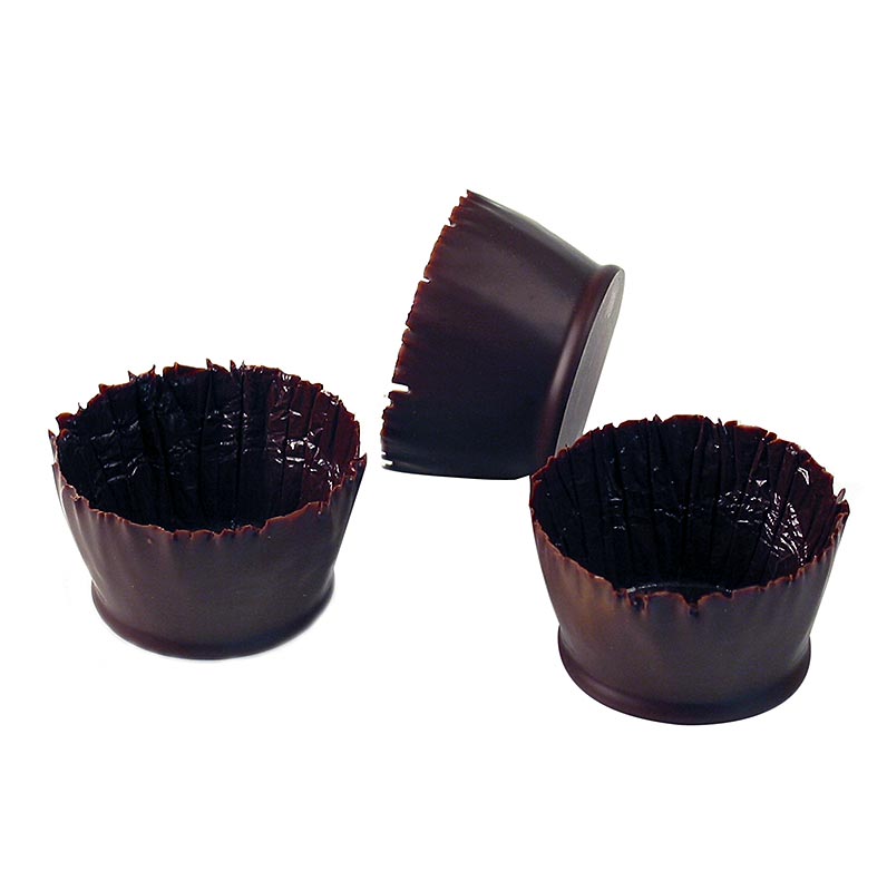 Schokoform - Marie-Annette, dunkel, Ø 40-50 mm, 28 mm hoch - 1,4 kg, 132 St - Karton Schokoform - Marie-Annette, dunkel, Ø 40-50 mm, 28 mm hoch - 1,4 kg, 132 St - Karton